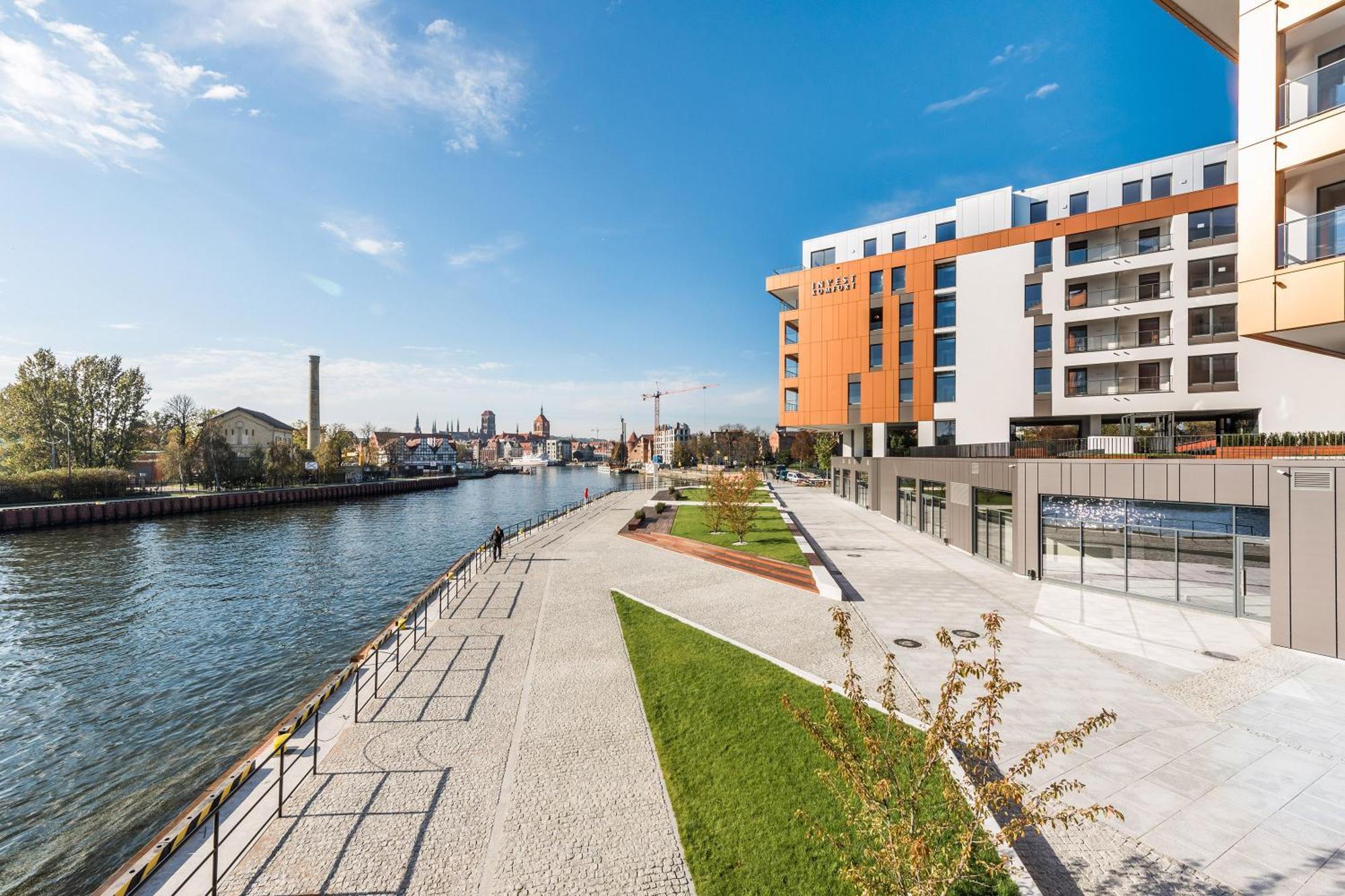 Leilighet Blue Mandarin Riverside Premium Sauna & Gym Gdańsk